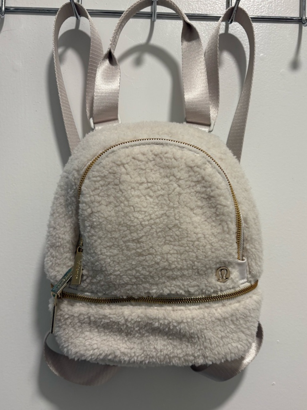 lululemon athletica Cream Sherpa Mini Backpack